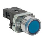 Кнопка плоская EKF PROxima BA61 230 В IP40 с подсветкой синяя (xb2-bw61-230)