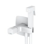 Смеситель с гигиеническим душем встраиваемый WasserKraft Saale 9500 со скрытой частью в комплекте белый (9538)