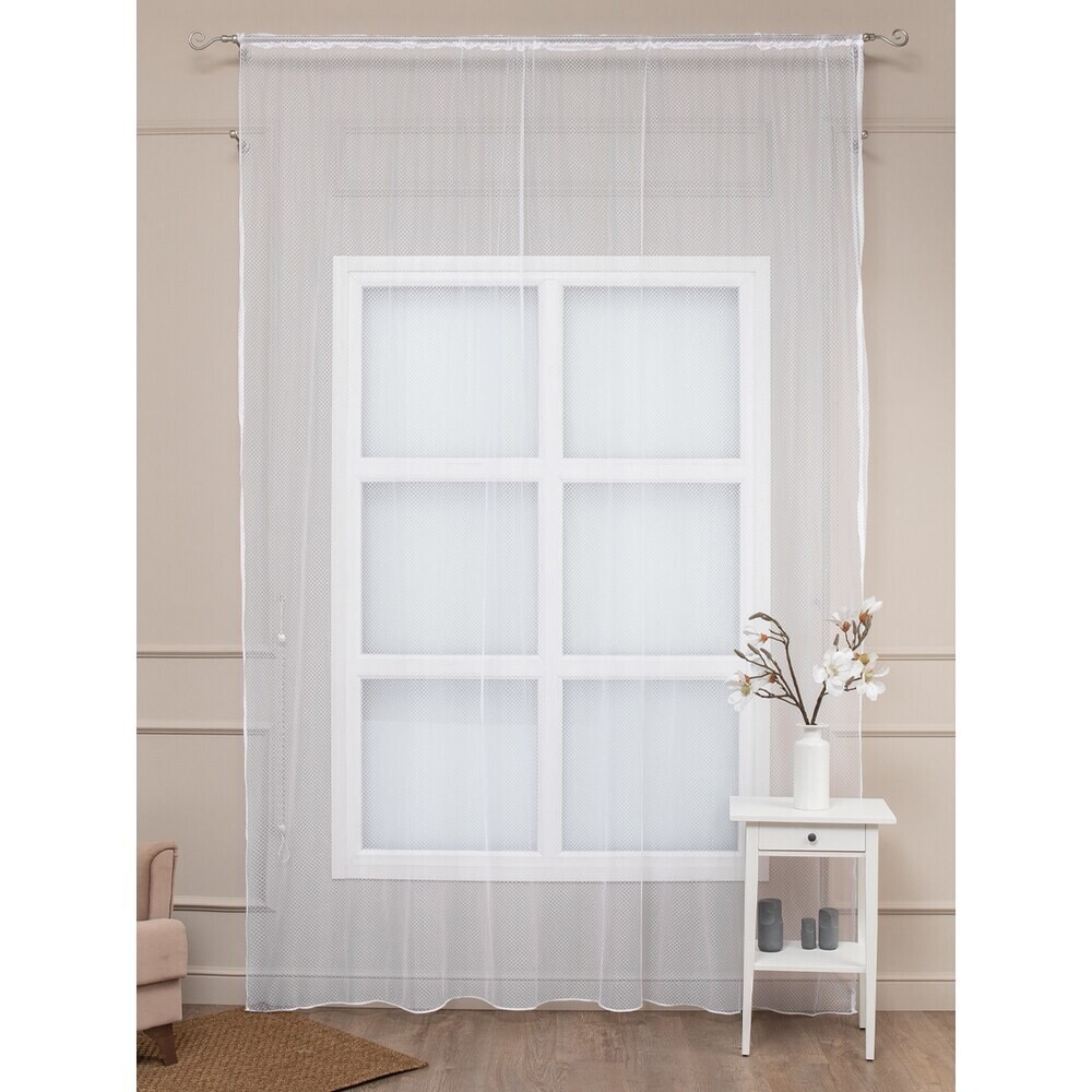 original-10518.jpg Тюль сетчатая ткань белый 250х260 см Amore Mio (18760) — изображение 1