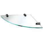 Полка для ванной WasserKraft угловая 290х30х290 мм стекло/металл черная (K-533PB)