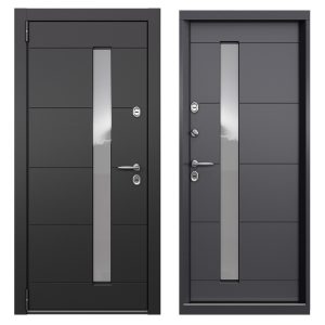 Дверь входная с терморазрывом Torex Роял Про левая графит - оскуро со стеклопакетом 880х2050 мм