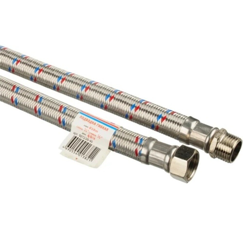 original-10711.jpg Подводка гибкая для воды TР-сантехника Гигант 1/2 ВР(г) х 1/2 НР(ш) 80 см (26480) — изображение 1