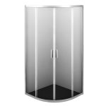 Душевой уголок WasserKraft Lippe 45S хром 90х90х185 см полукруг стекло прозрачное 6 мм (45S01)