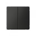 Выключатель Systeme Electric ArtGallery двухклавишный встраиваемый базальт с самовозвратом (SE GAL001417)