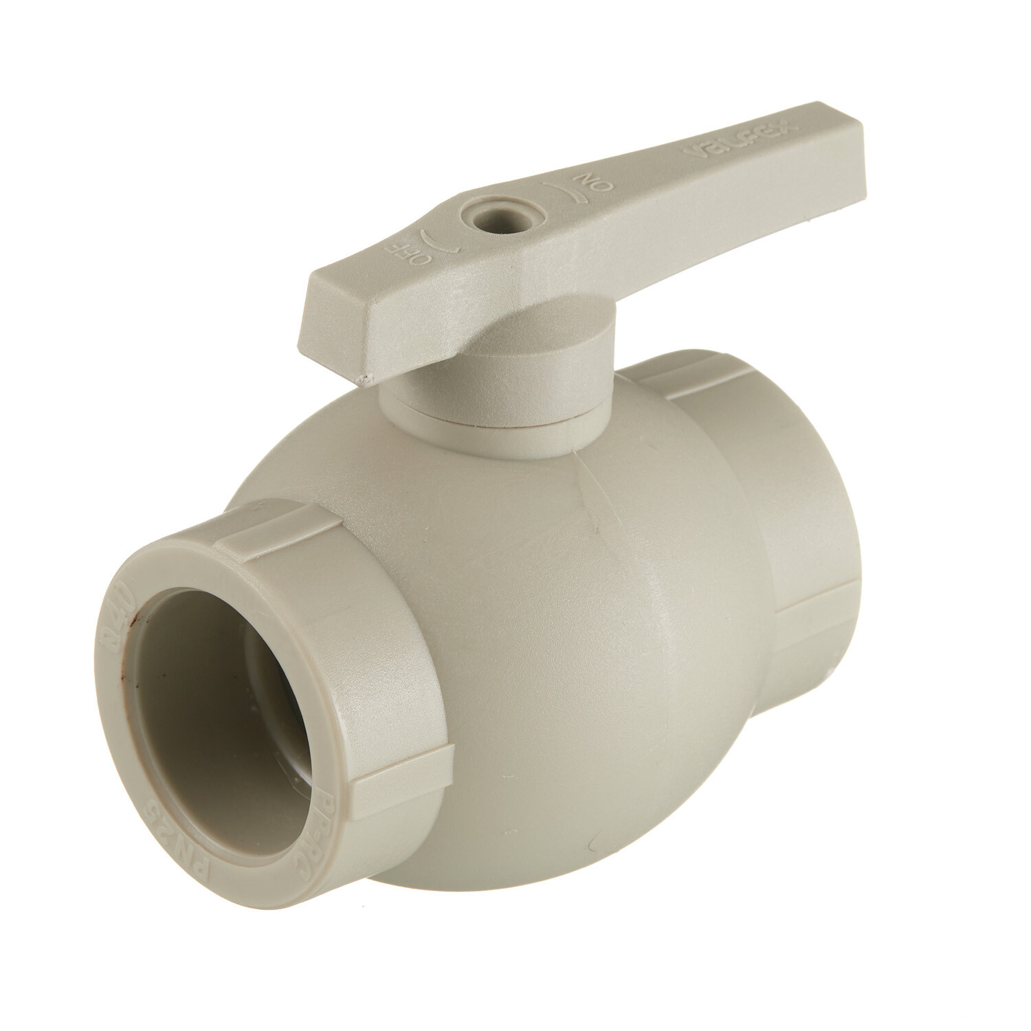 original-10895.jpg Кран шаровой полипропиленовый Valfex 40 мм серый (10144040Г) — изображение 1