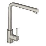 Смеситель для кухни Swedbe Selene Plus сталь с высоким изливом с подключением к фильтру однорычажный (8540)