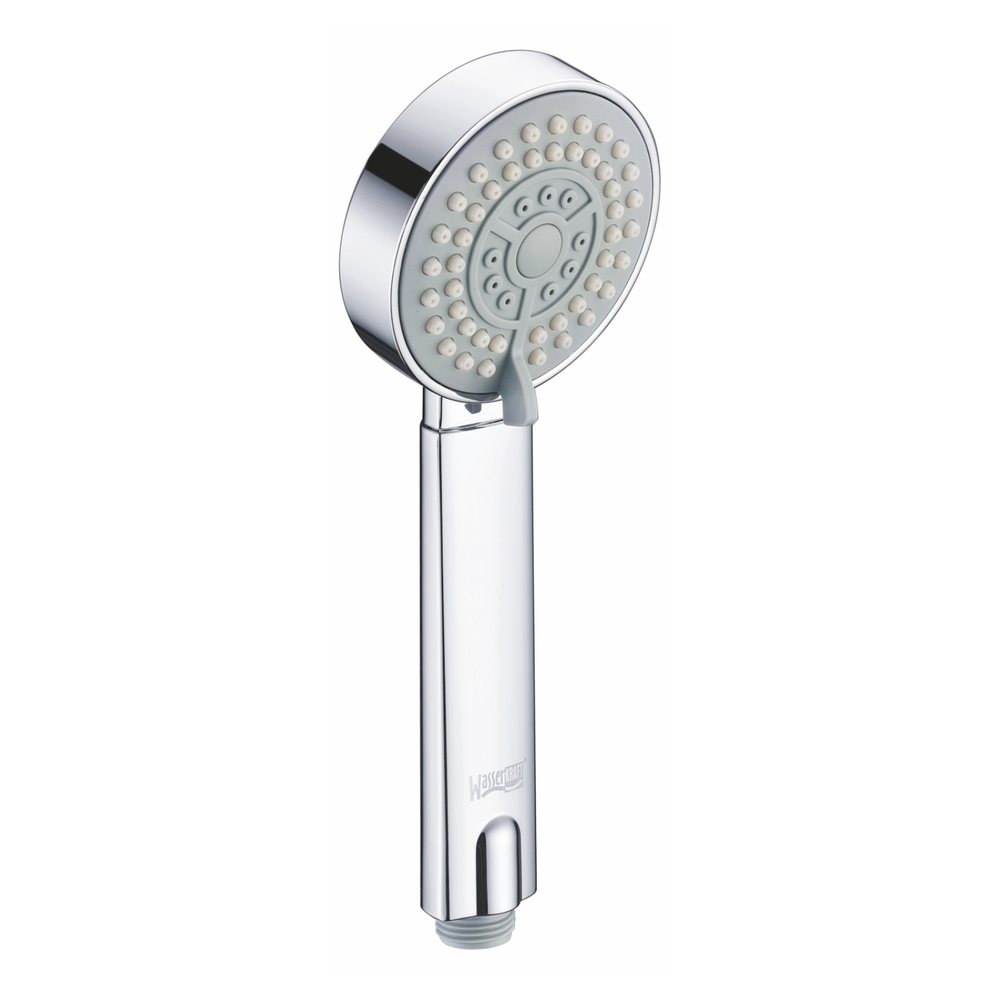 original-10924.jpg Лейка для душа WasserKraft d85 мм 3 режима без шланга пластик хром (A035) — изображение 1