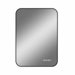 Зеркало с подсветкой прямоугольное 50х70 см с часами Continent Caseiro Led (ЗЛП5050)