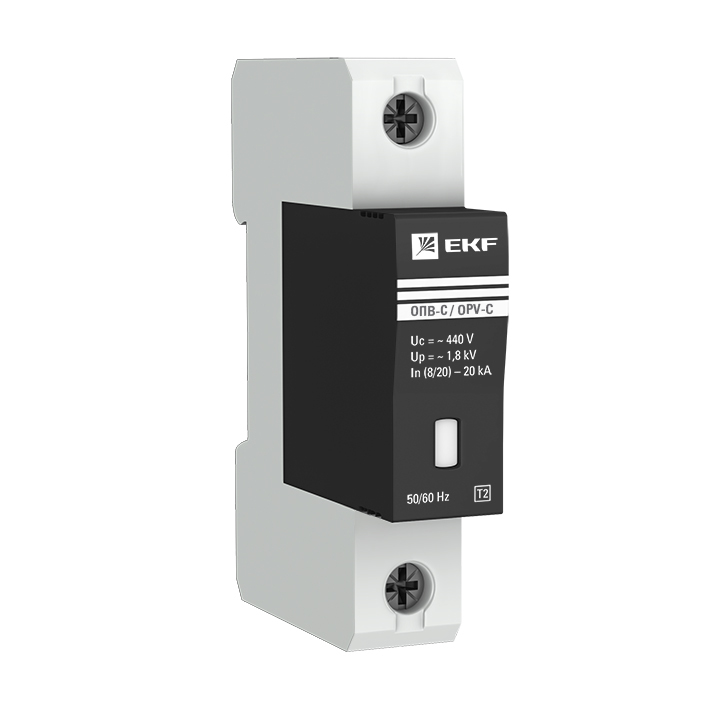 original-10962.jpg Ограничитель напряжения модульный EKF PROxima (opv-c1) 400 В 20 А тип AC 1P — изображение 1
