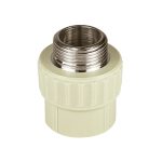 Муфта полипропиленовая Valfex 20 мм х 3/4 НР(ш) серая (10130120Г)