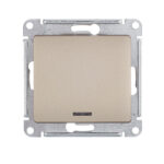 Выключатель Systeme Electric Glossa одноклавишный встраиваемый титан с подсветкой (GSL000413)