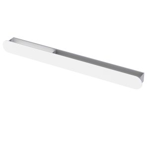 Полка для ванной Flow Round с полотенцедержателем 1000х92х90 мм металл белая (Fl-ro-d100л-б)