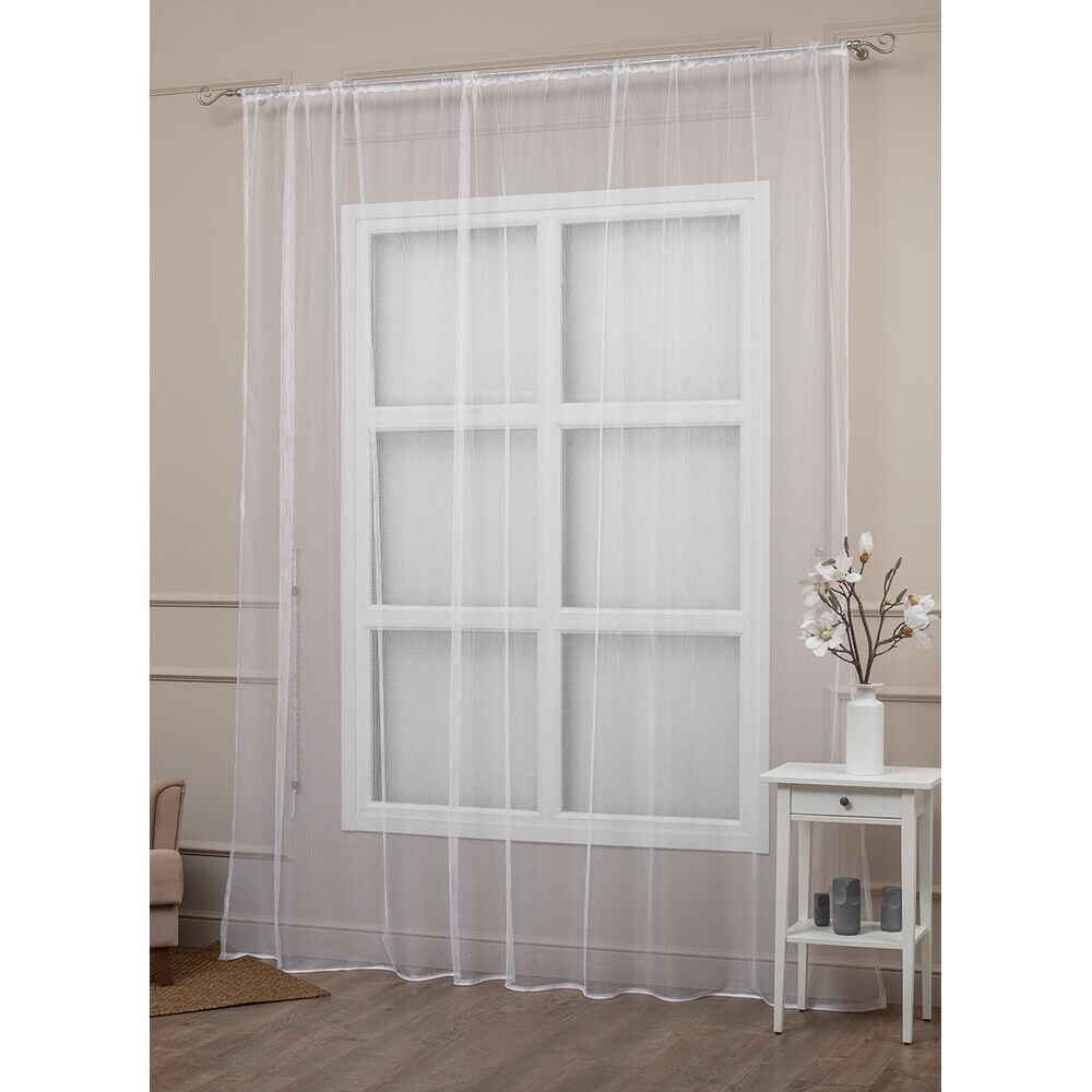 original-11195.jpg Тюль сетчатая ткань белый 300х270 см Amore Mio (33519) — изображение 1