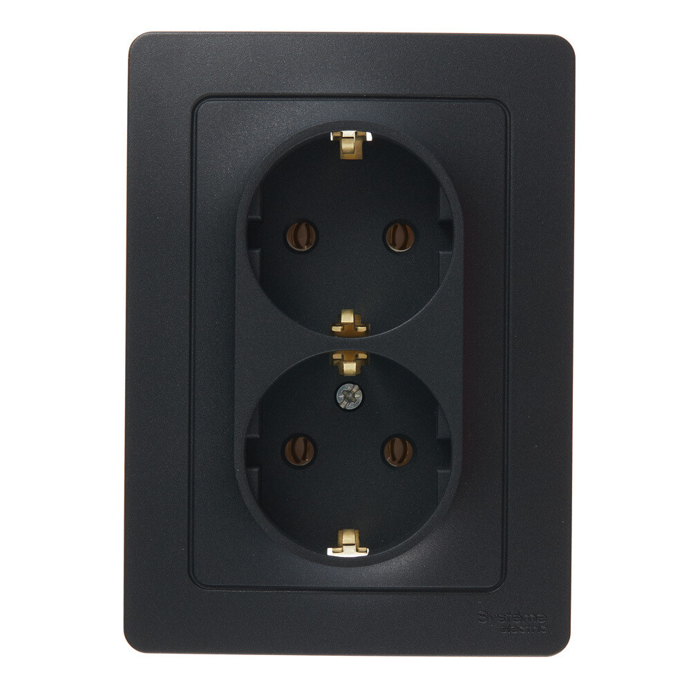 original-11214.jpg Розетка Systeme Electric Blanca встраиваемая антрацит (BLNRS001026) — изображение 1