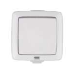 Выключатель Hegel Alfa одноклавишный накладной белый с подсветкой (ВА10-212)