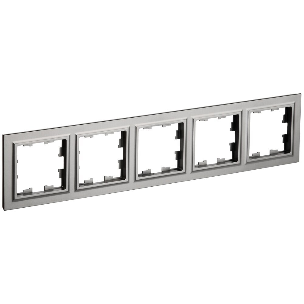 original-11642.jpg Рамка IEK Brite РУ-5-БрС пятиместная сталь (BR-M52-K46) — изображение 1