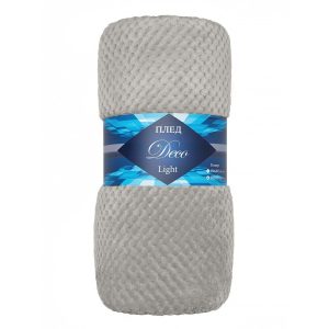 Плед 200х220 см TexRepublic Жаккард микрофибра серый