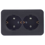 Розетка Systeme Electric Blanca накладная антрацит со шторками (BLNRA011216)