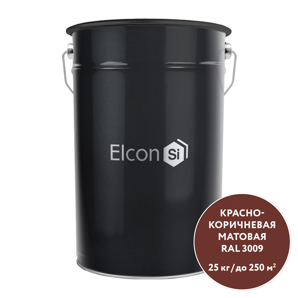 original-11770.jpg Грунт-эмаль по ржавчине 3в1 Elcon красно-коричневая RAL 3009 матовая 25 кг — изображение 1