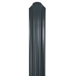 Евроштакетник двухсторонний П-образный 0,45 мм 118х1500 мм графитовый серый RAL 7024 фигурный срез