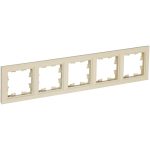 Рамка IEK Brite РУ-5-БрКр пятиместная бежевая (BR-M52-K10)