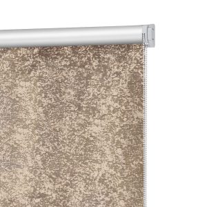 Рулонная штора блэкаут 60х160 см Decofest Марбл мини коричневая