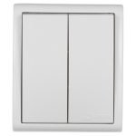 Выключатель Simon 15 Aqua двухклавишный накладной белый (1594398-030)