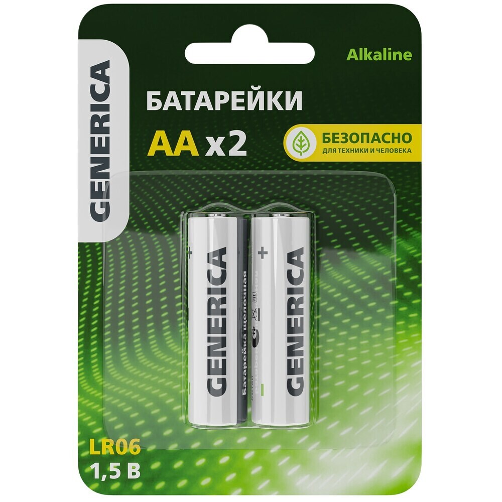 original-12406.jpg Батарейка Generica Alkaline АА пальчиковый LR6 1,5 В (2 шт.) (ABT-LR06-ST-L02-G) — изображение 1