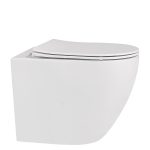 Унитаз напольный приставной Abber Bequem с горизонтальным выпуском сиденье с микролифтом (AC1111)