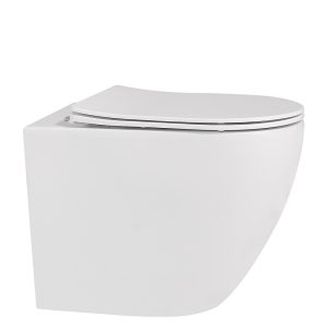 Унитаз напольный приставной Abber Bequem с горизонтальным выпуском сиденье с микролифтом (AC1111)