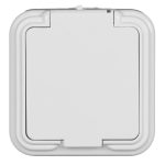 Розетка Svet накладная белая с крышкой (0215-00281)