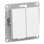 Выключатель Systeme Electric AtlasDesign двухклавишный встраиваемый лотос (ATN001351)