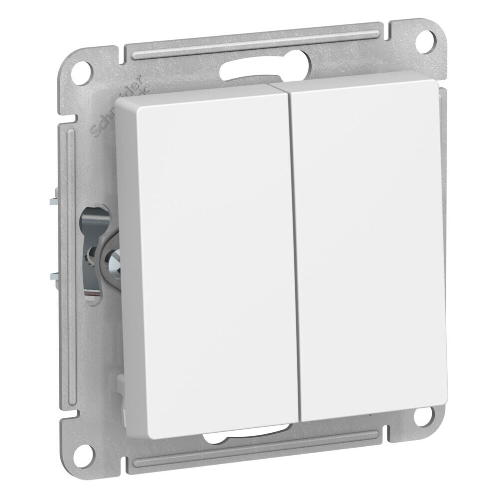 original-13348.jpg Выключатель Systeme Electric AtlasDesign двухклавишный встраиваемый лотос (ATN001351) — изображение 1