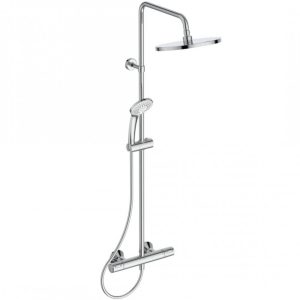 Душевая система Ideal Standard Ceratherm T25 с верхним душем с лейкой с термостатом хром (A7627AA)