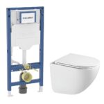 Комплект инсталляции Geberit Sigma Duofix с унитазом Corsa Deco CX Tornado и сиденьем дюропласт микролифт