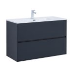 Тумба под раковину Lavelly Cube 100 см подвесная графит матовый (00316660)