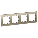 Рамка Systeme Electric AtlasDesign четырехместная шампань (ATN000504)