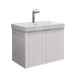 Комплект тумба с раковиной Comforty Мансанильо 70 см подвесная белая матовая (CF19595BX-70)