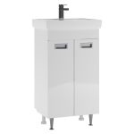 Тумба под раковину Волга 50 см напольная белая (УПП00038109)