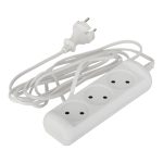 Удлинитель Эра 3 розетки 3 м ШВВП 2х0,75 кв.мм 6 А 1,3 кВт белый (Б0035748)