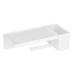 Держатель для туалетной бумаги Violet с полкой пластик белый (161206)