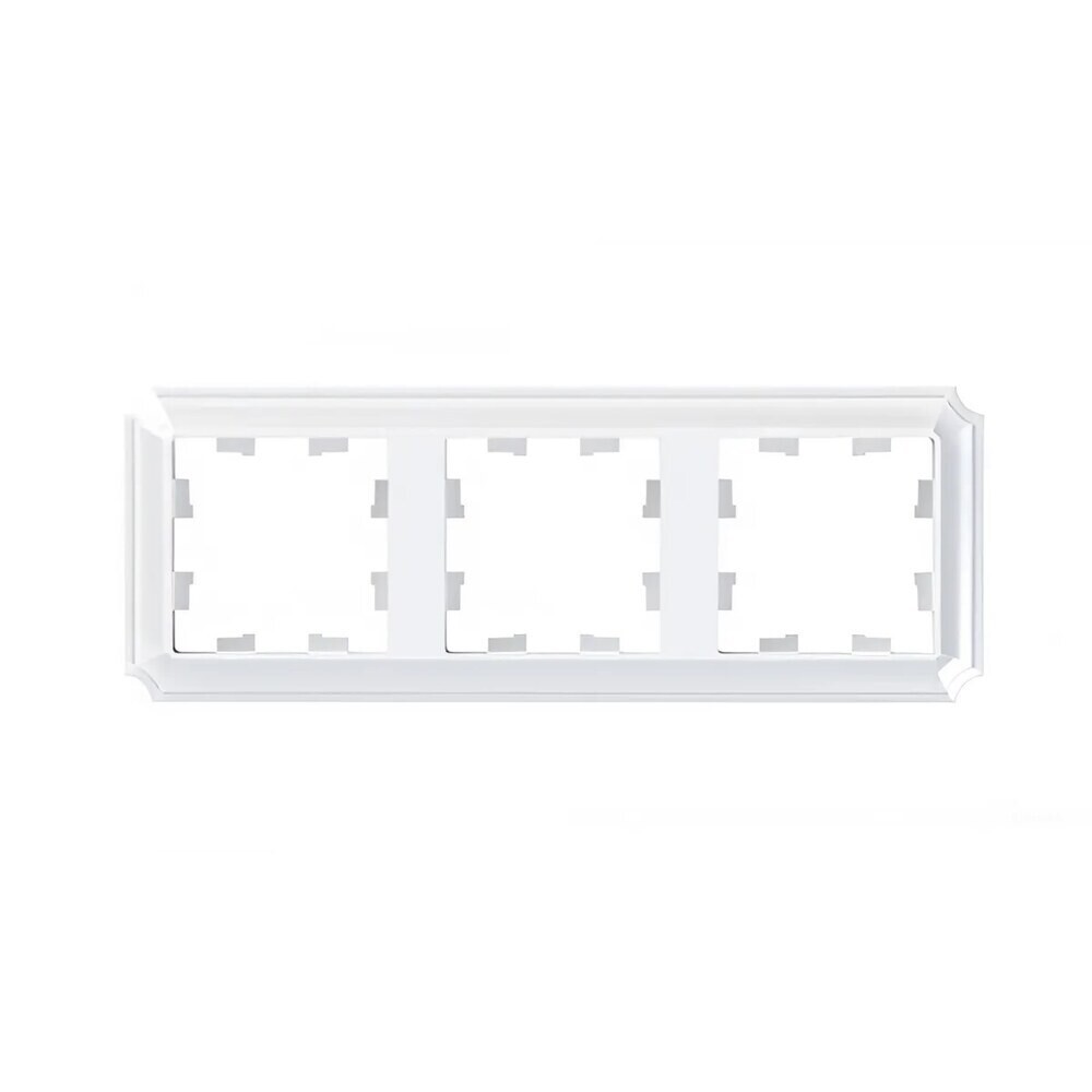 original-14304.jpg Рамка Systeme Electric AtlasDesign Antique трехместная белая (ATN100103) — изображение 1