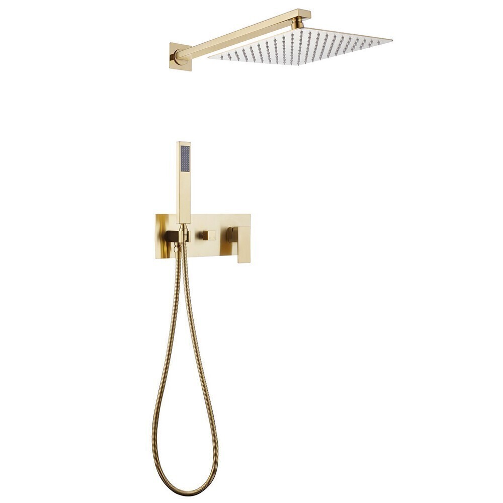 original-14331.jpg Душевая система Abber Daheim встраиваемая с верхним душем с лейкой со смесителем золото матовое (AF8218G) — изображение 1