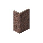 Искусственный камень угловой White Hills Фьорд Лэнд темно-коричневый (18 шт. = 1,8 пог.м)