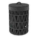 Корзина для белья WasserKraft Mosel 460х460х610 мм 129,1 л черная (WB-460-L)