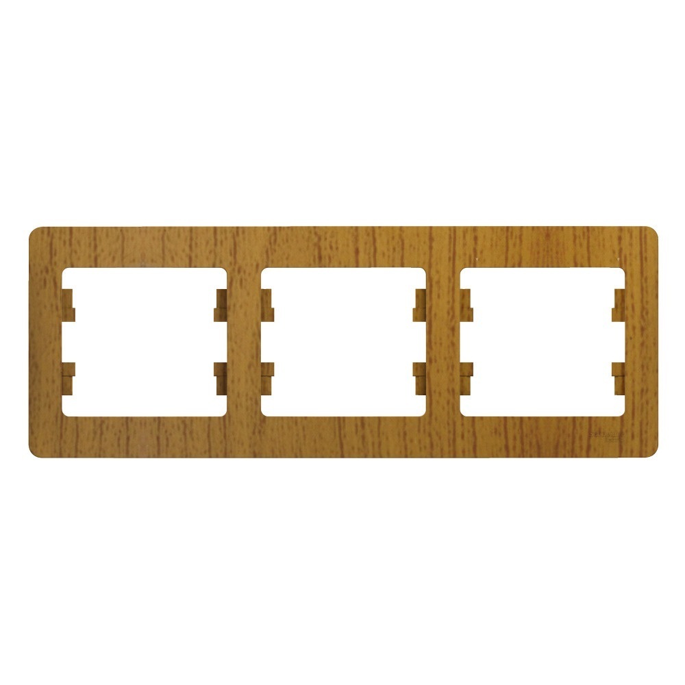 original-14697.jpg Рамка Systeme Electric Glossa трехместная дуб (GSL000503) — изображение 1