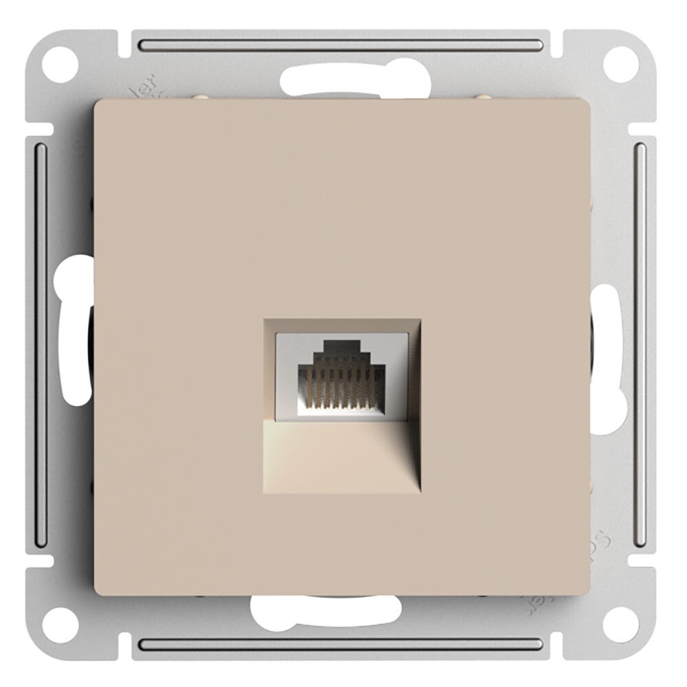 original-14722.jpg Розетка компьютерная Systeme Electric AtlasDesign встраиваемая песочная RJ45 (ATN001286) — изображение 1