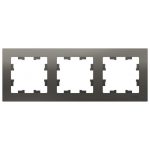 Рамка Systeme Electric AtlasDesign трехместная сталь (ATN000903)