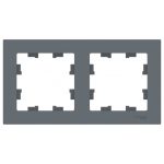 Рамка Systeme Electric AtlasDesign двухместная грифель (ATN000702)