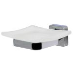 Мыльница для ванной WasserKraft Dill K-3900 с держателем стекло/металл хром (K-3929)